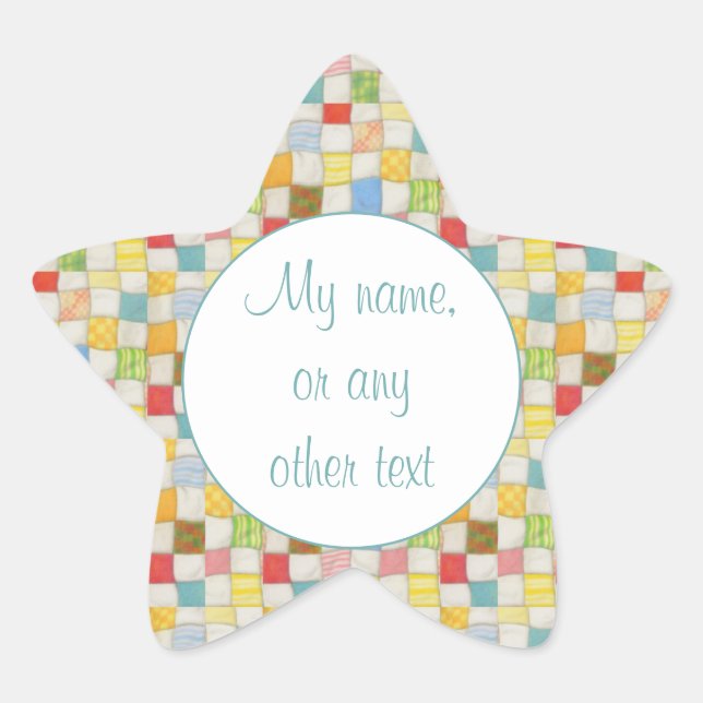 ESTAMPADO ESTRELLA PARA QUILT LOCOS Pegatinas Mate (Anverso)