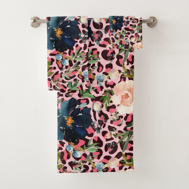 Estampado Floral Acuarela Leopardo Rosa (In situ)