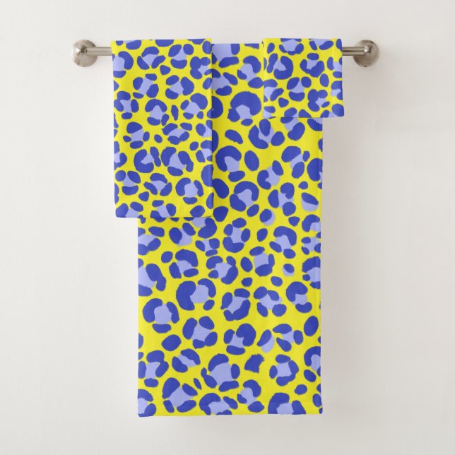 Estampado Leopardo Amarillo Azul Brillante (In situ)