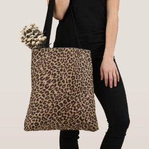 Estampado leopardo Brown de la bolsa de asas del