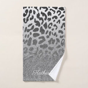 Estampado leopardo del purpurina