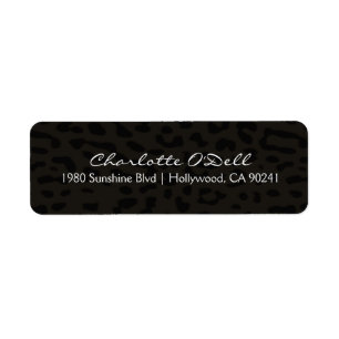 Estampado leopardo; Etiquetas