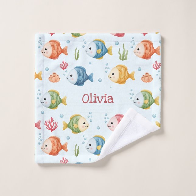 Estampado Personalizado de Peces Tropicales Juguet (Toallita)