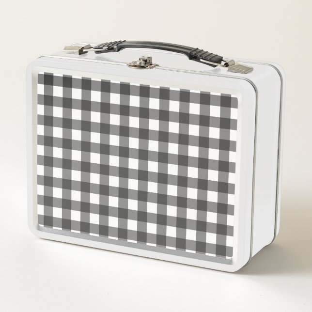 Estampado Vichy negro y blanco de cuadros (Anverso)