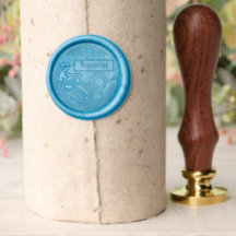 Aquarius Simple Zodiac Rótulos Resumen Arte