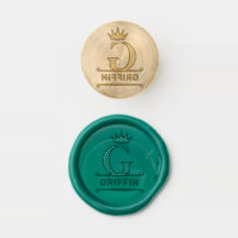 Letra real G con nombre de familia monograma de la