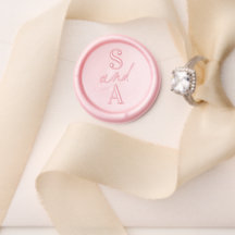 Monograma de boda con letra script moderna simple