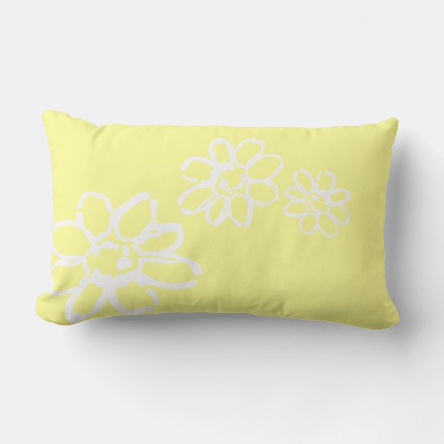 Estampados de flores en la almohada lumbar (Anverso)