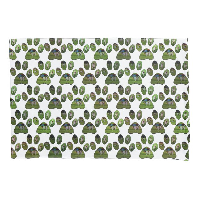 Estampados de patas de Fox Terrier, funda de almoh (Anverso)