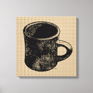 Estampilla Aspecto Mug en lienzo