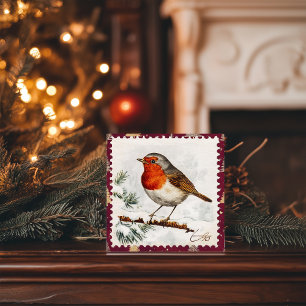 Estampilla de rehenes de la Navidad de los Vintage
