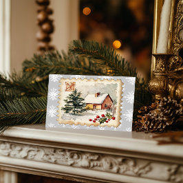 Estampilla de rehenes de Navidad vintage