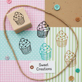 Estampilla de torta - Mini sello de arte de madera
