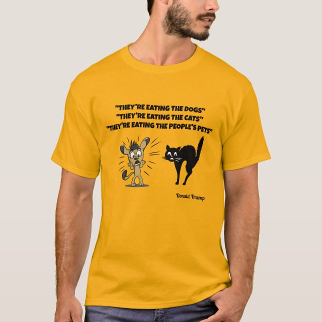 ESTÁN COMIENDO A LOS PERROS... CAMISETA (Anverso)