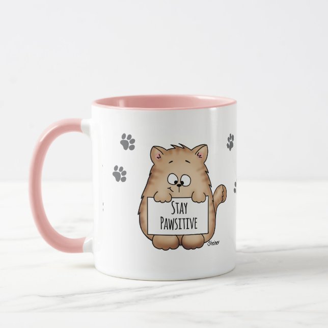 Estancia Pawsitive - taza de café linda de los (Izquierda)