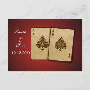 Estándar rsvp de bodas Vegas 3.5 x 5