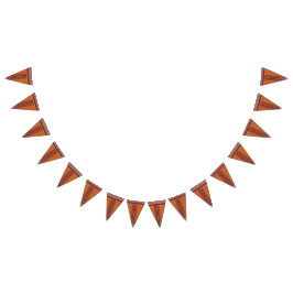 Estandarte de banderines boho naranja Decoración p