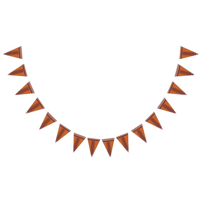 Estandarte de banderines boho naranja Decoración p (Todo)
