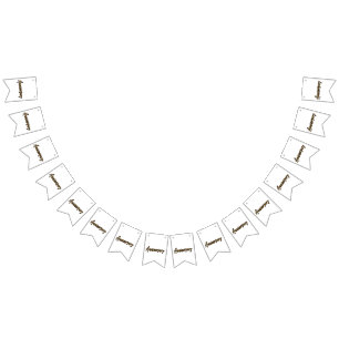 Estandarte de banderines de aniversario de oro