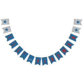 Estandarte de banderines de gingham dibujado a man