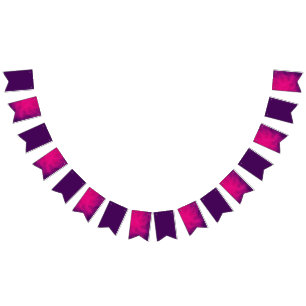 Estandarte de banderines mezcla de magenta púrpura