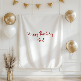 Estandarte de cumpleaños personalizado Tela Nombre