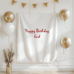 Estandarte de cumpleaños personalizado Tela Nombre