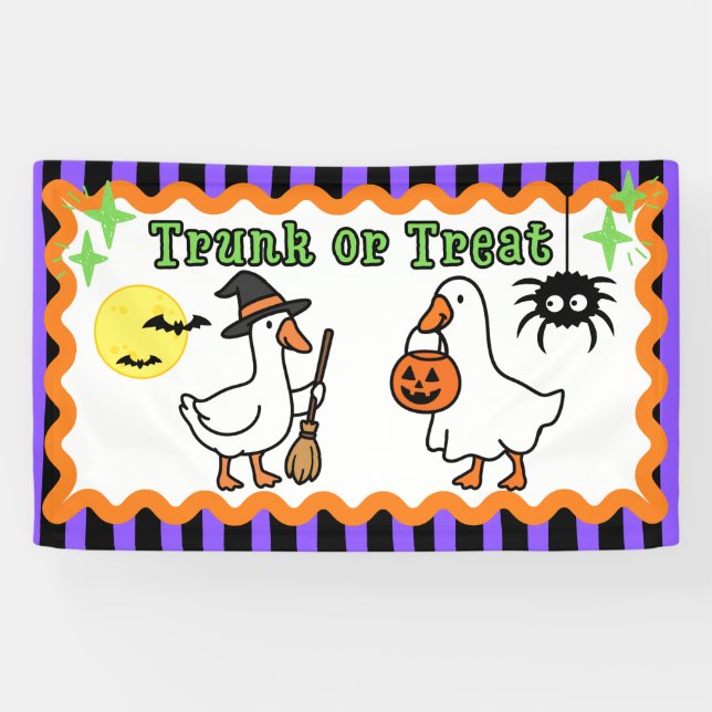 Estandarte de señal de Halloween de ganso espeluzn (Horizontal)