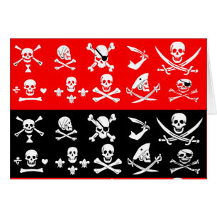 ESTANDARTES DE PIRATA ANTIGUOS NEGROS ROJOS Y MAPA