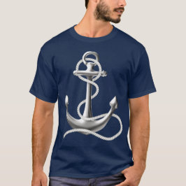 Estanque del hombre camiseta náutica camiseta azul