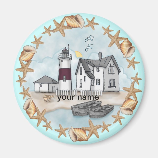 Estanques de Connecticut Imán de faro (Frente)