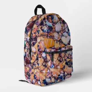 Estanques de mar y guijarros imprimen bolsa corta