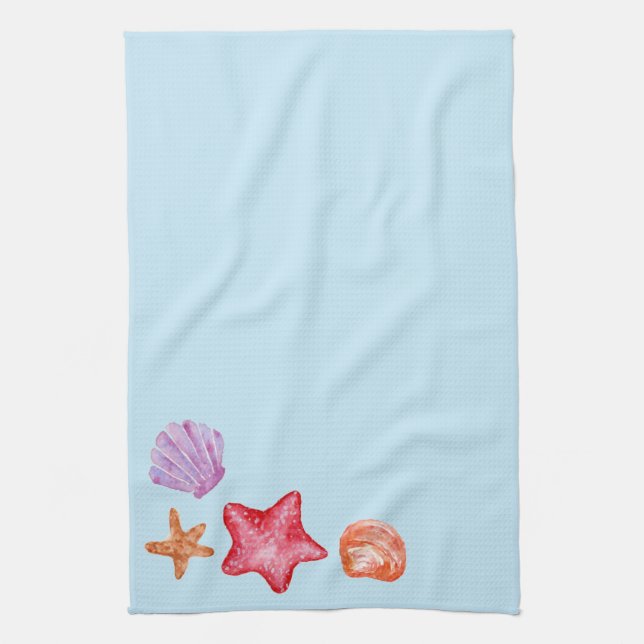 Estanques y acuarelas de estrellas de mar Toallas  (Vertical)