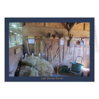 Estante de la herramienta en las granjas del asilo