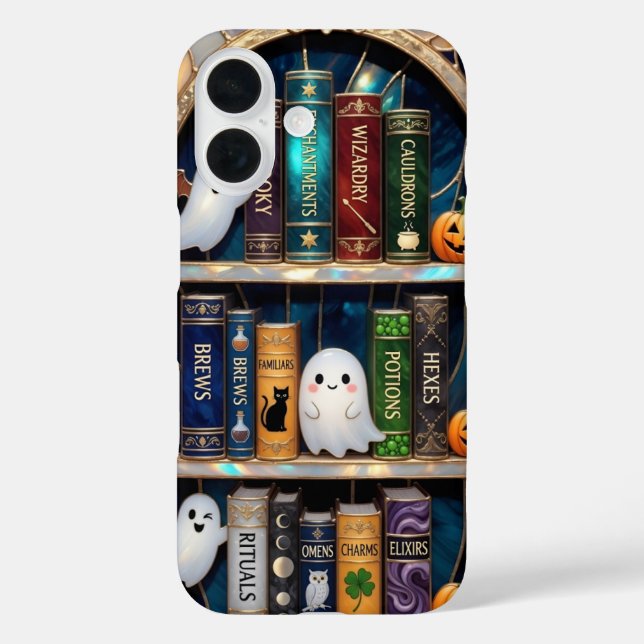 Estante de Libros de Brujas Fundas de Teléfono Poc (Reverso )