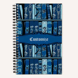 Estanterías de libros azules Libros de época portá