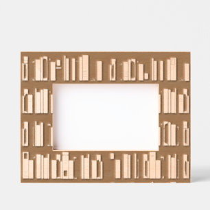 Estantes de libros marco de imagen con ajuste láse