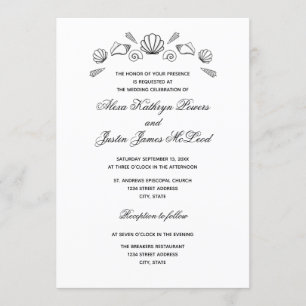 Estantes de mar - Invitación a la boda