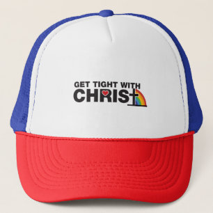 Estar apretado con el sombrero de camión de Cristo
