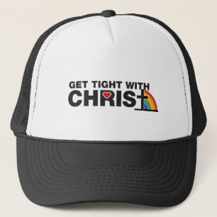 Estar apretado con el sombrero de camión de Cristo