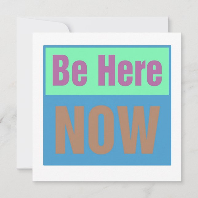 Estar aquí ahora invitación (Anverso)