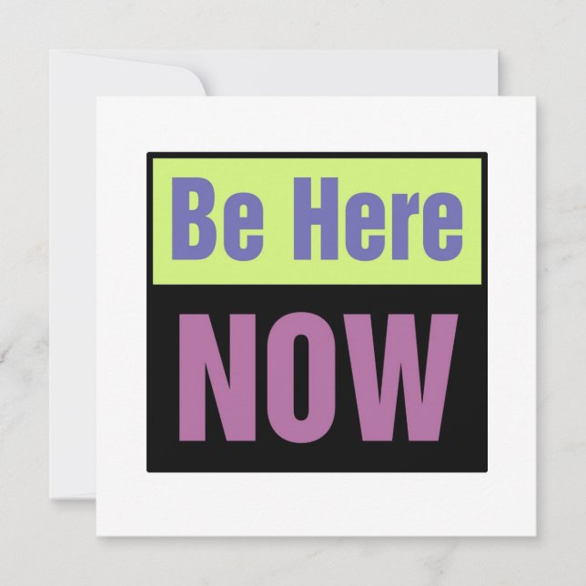 Estar aquí ahora invitación (Anverso)