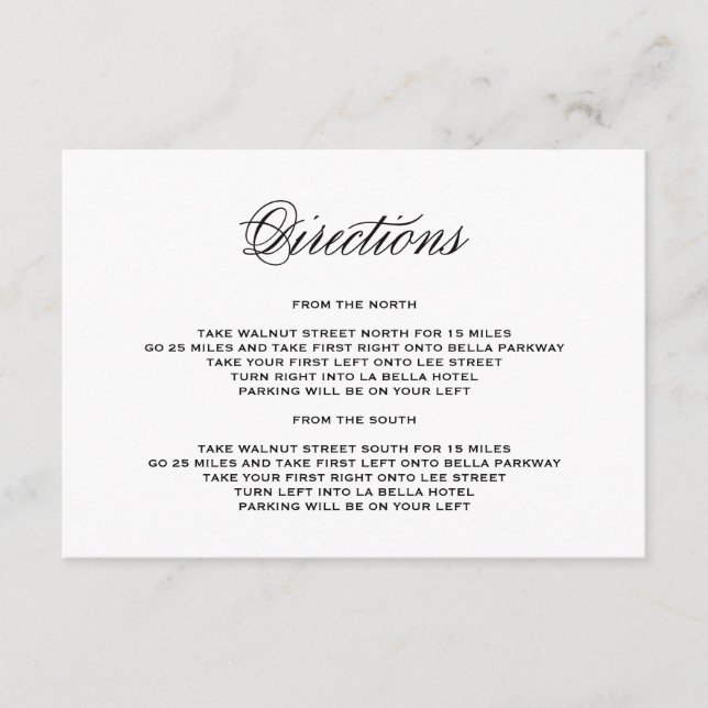 Estar casado | Tarjeta de cierre de dirección (Anverso)