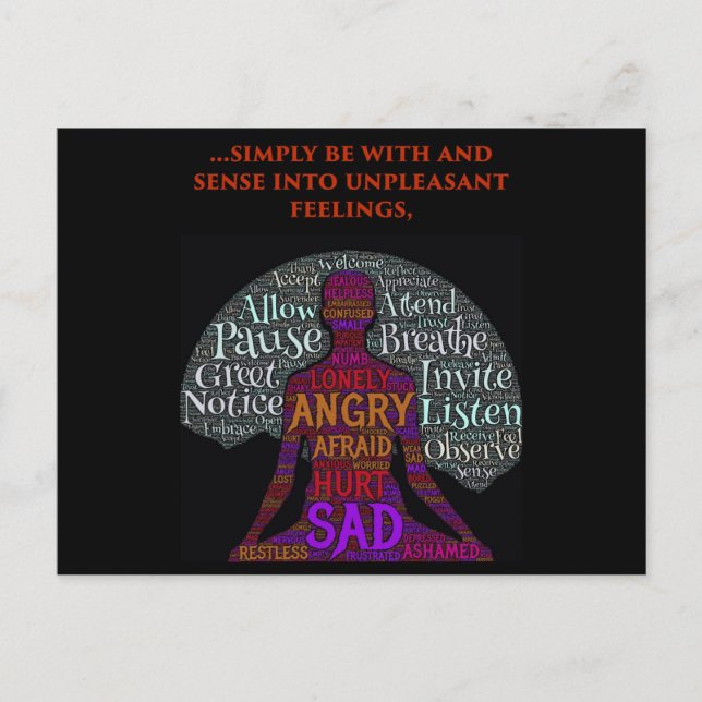 Estar con su tarjeta postal de sentimientos (Anverso)