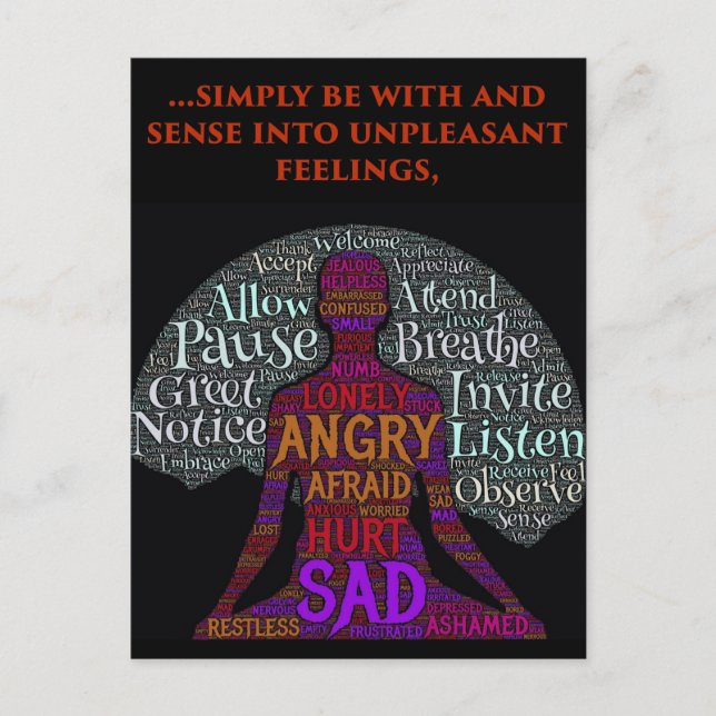 Estar con su tarjeta postal de sentimientos (Anverso)