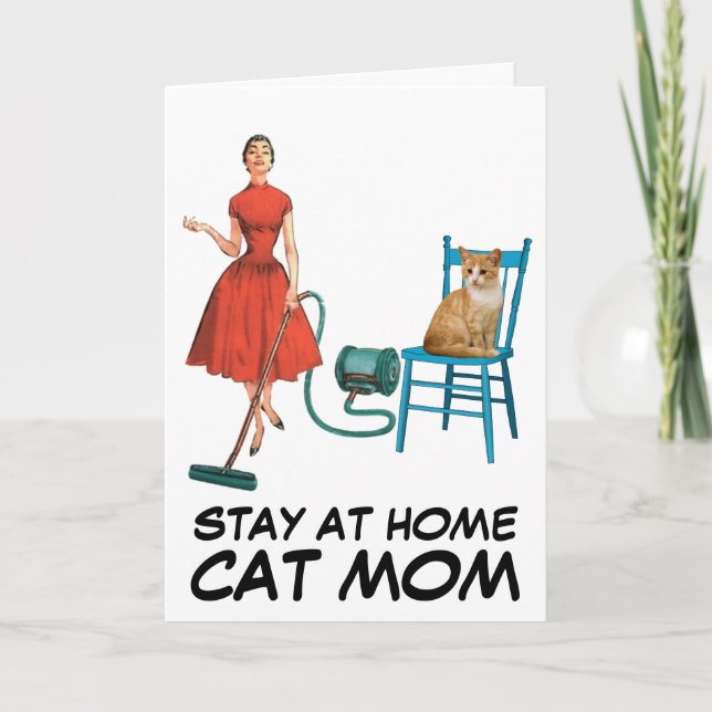 ESTAR EN CASA TARJETAS DE RETRO CAT MOM RETRO (Anverso)