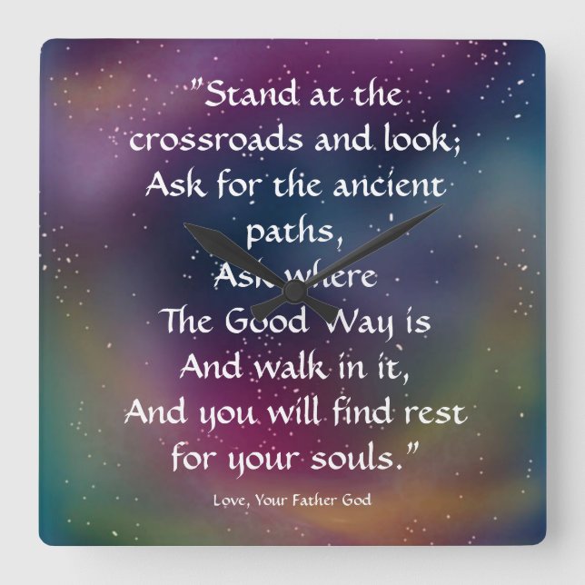 Estar en la encrucijada - amar a Dios el reloj acr (Anverso)