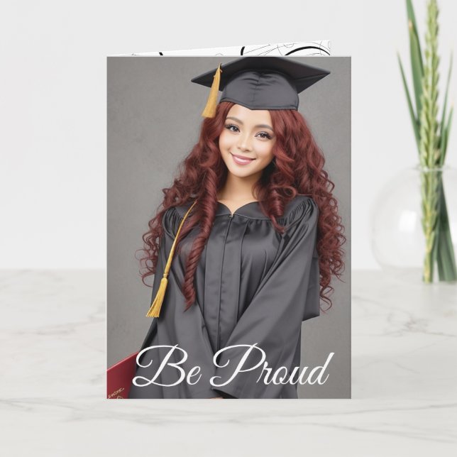 Estar orgulloso de la tarjeta de graduación (10) (Anverso)