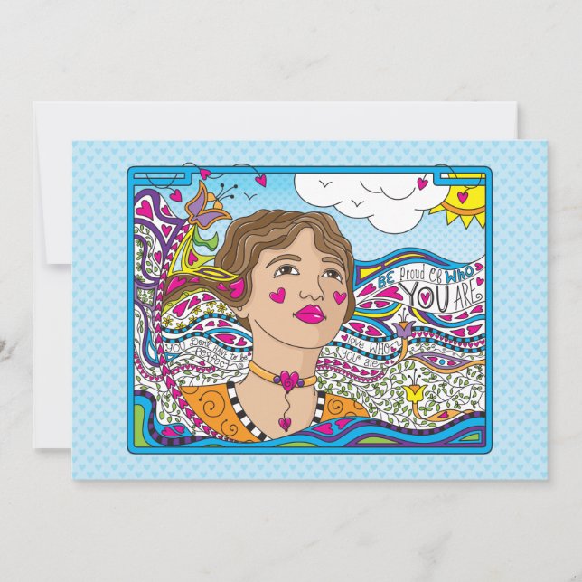 Estar Orgulloso De Quién Eres La Tarjeta Plana 7x5 (Anverso)