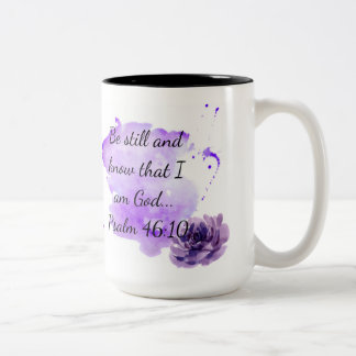 Estar quieto y conocer la taza morada de acuarela